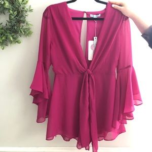 She and Sky fuchsia romper
